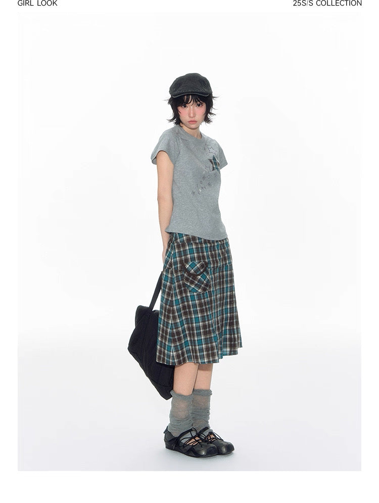 PLEATED LOW WAIST SUMMER SKIRT