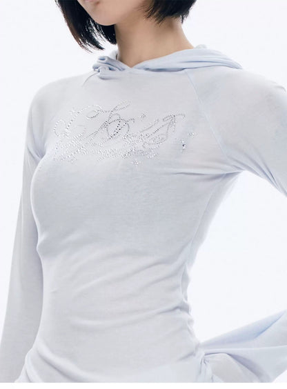 LIGHTWEIGHT HOODED LONG SLEEVE TOP