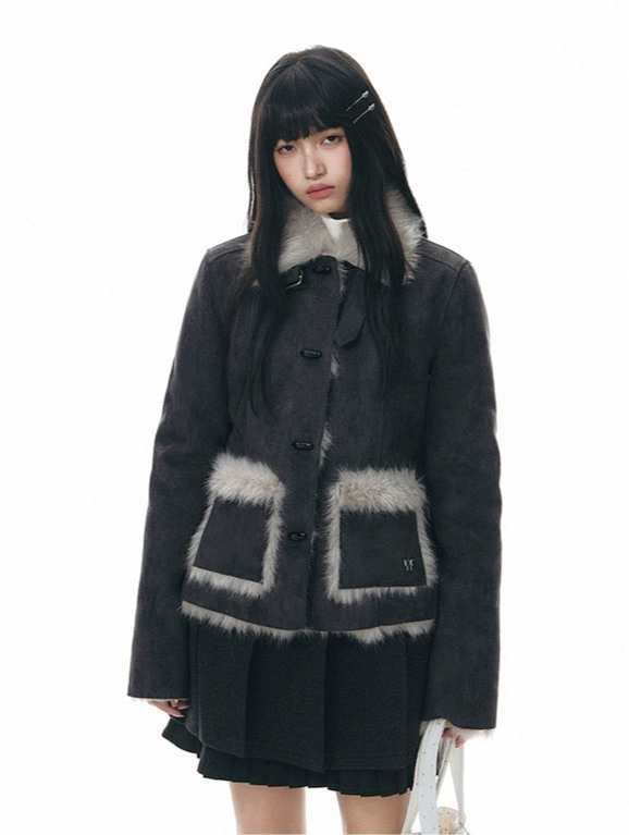WARM FUR COTTON COAT