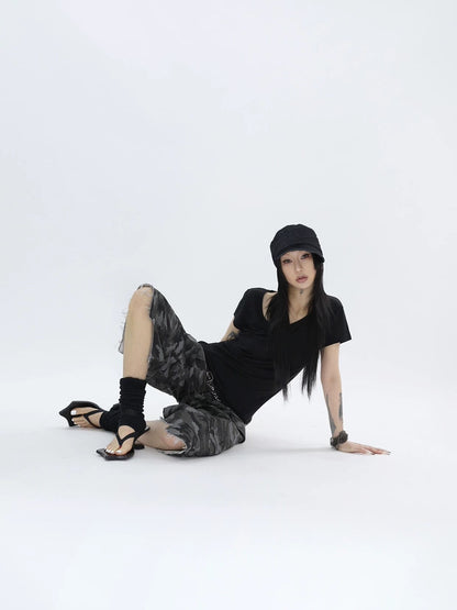 SHEER GRAPHIC TEE