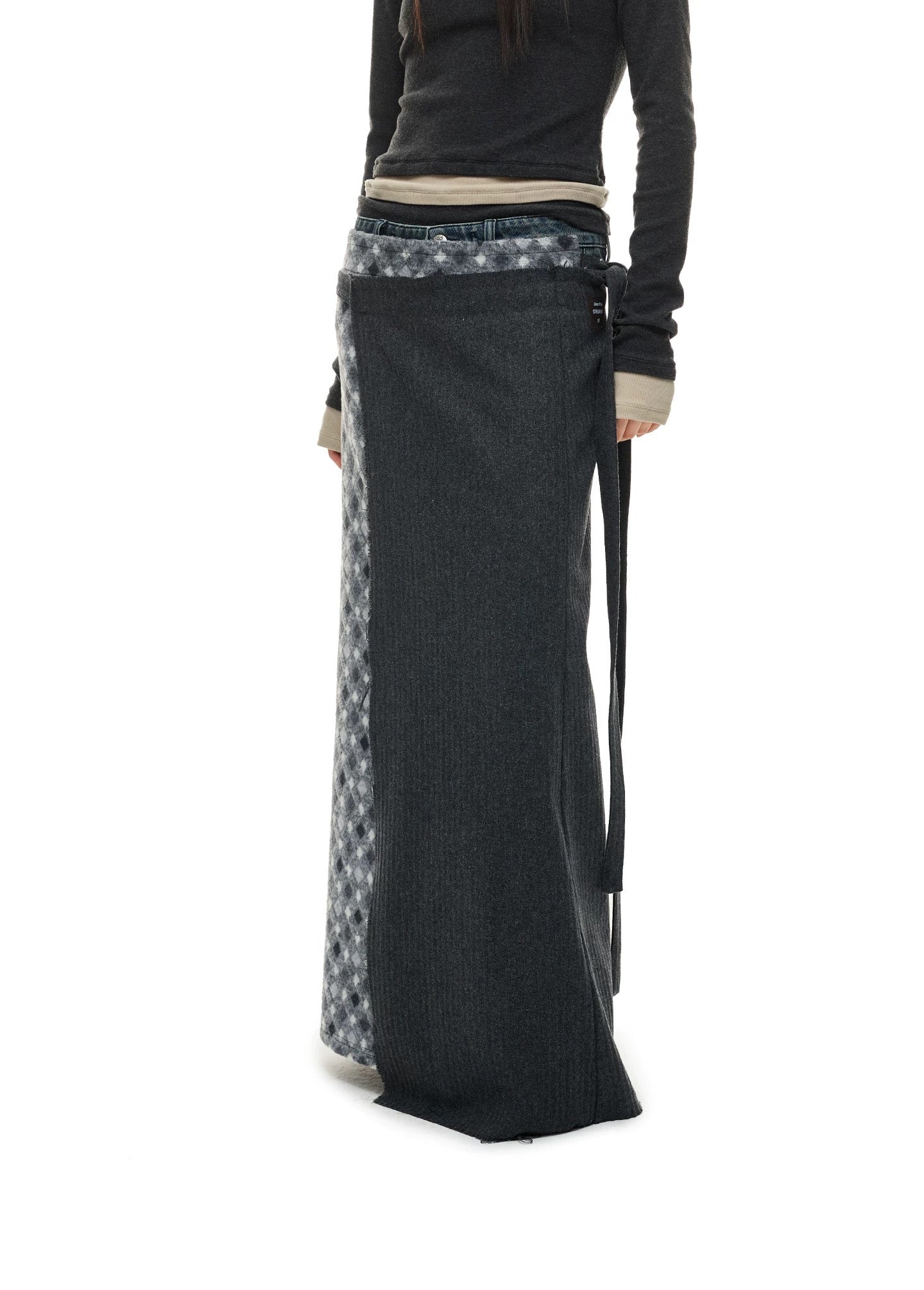 PATCHWORK HALF SKIRT