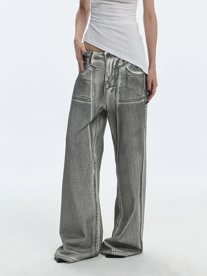 SILVER WASHED JEANS
