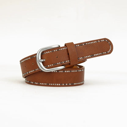 STUDDED LEATHER BELT