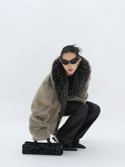 THICK FUR COLLAR COAT