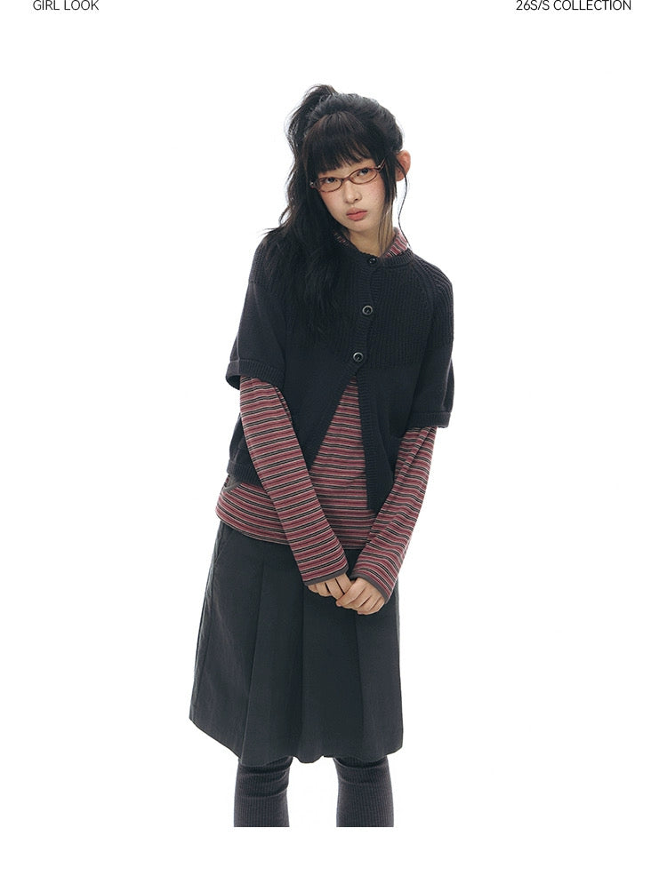 SPLICED KNIT CARDIGAN