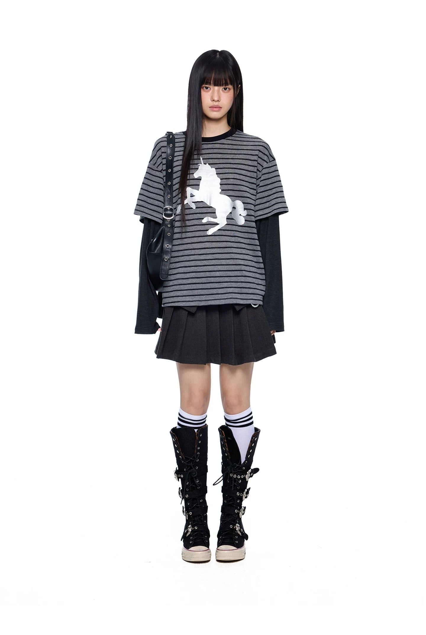 LAYERED PLEATS SKIRT