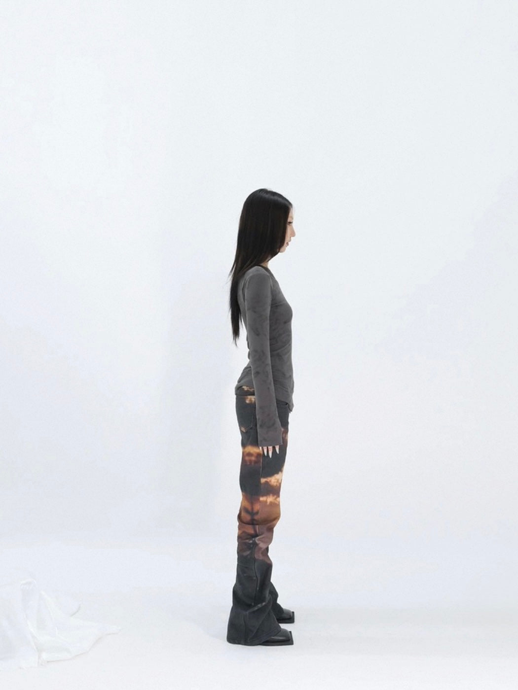 BURN MARK FLARE PANTS