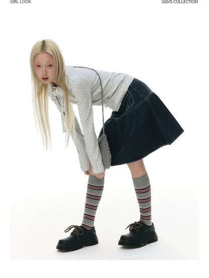 VINTAGE A-LINE DENIM SKIRT