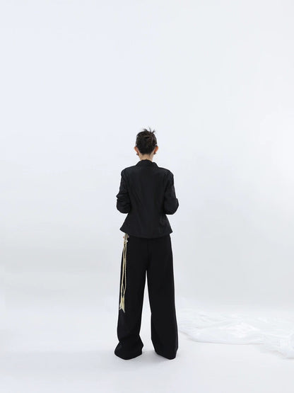 BLACK FORMAL TROUSERS