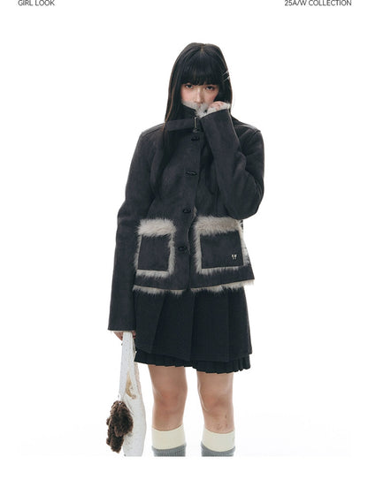 WARM FUR COTTON COAT