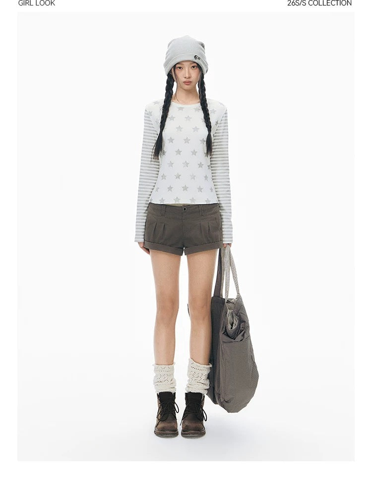 SPLICED LOW RISE SHORTS