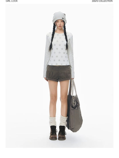 SPLICED LOW RISE SHORTS