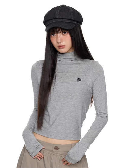 LAYERED MOCK NECK TOP