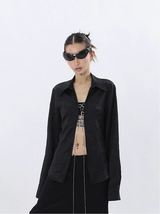 CHAIN SATIN SHIRT