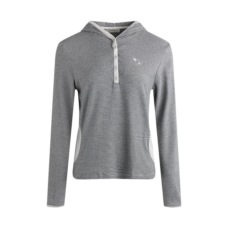 STRIPED HENLEY HOOD TOP