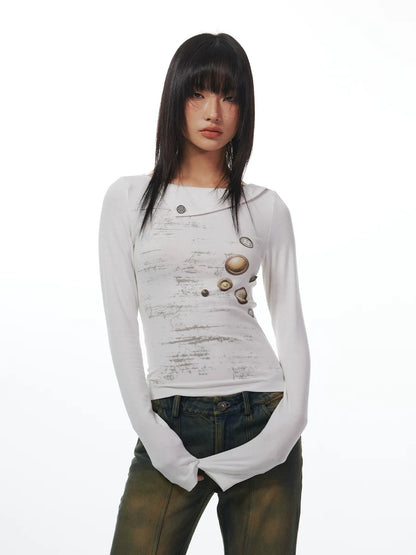 BUTTON DETAIL TEE