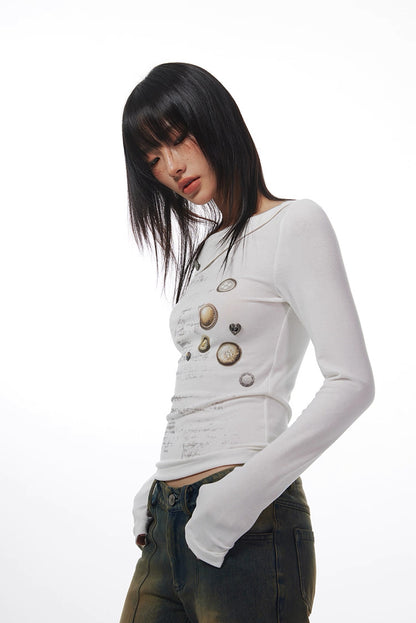 BUTTON DETAIL TEE