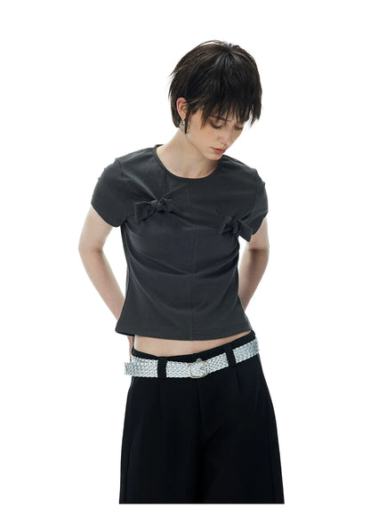 DECONSTRUCTED BOW T-SHIRT