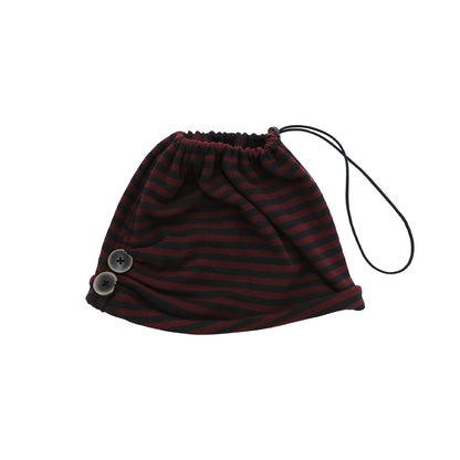 STRIPE BUTTON BEANIE