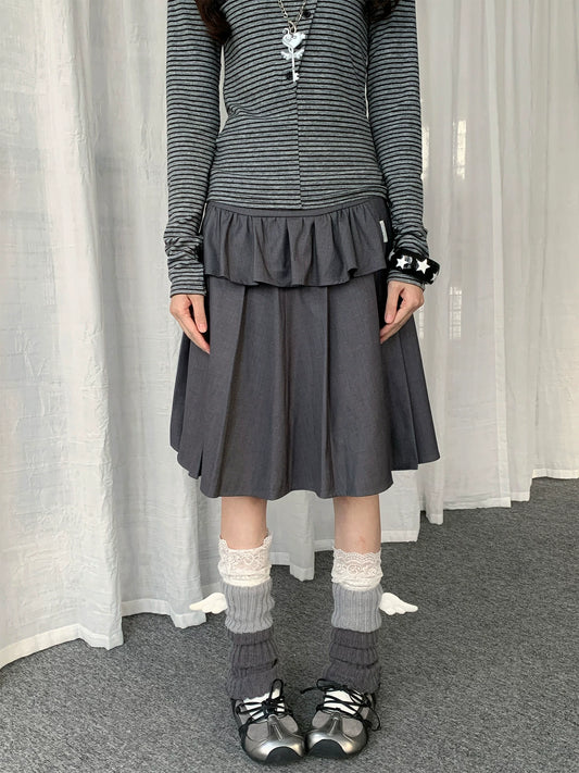 PLEATED A-LINE SKIRT SET