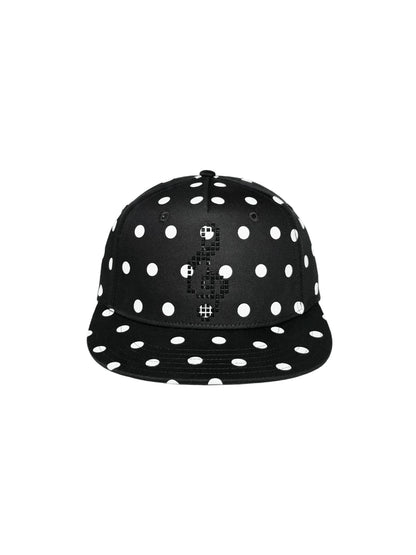 POLKA DOT FLAT BRIM CAP