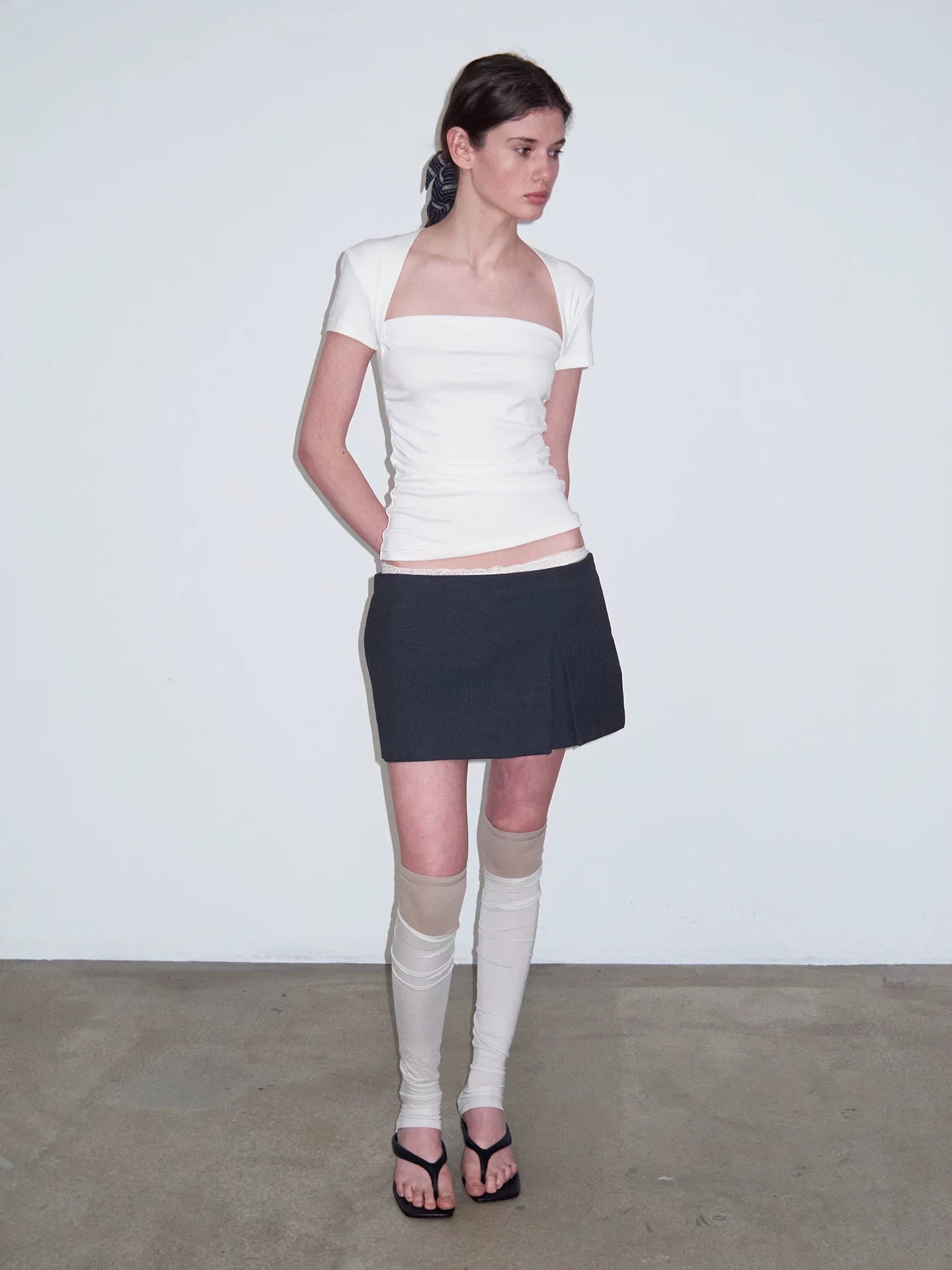 FAUX TWO-PIECE CROP TOP
