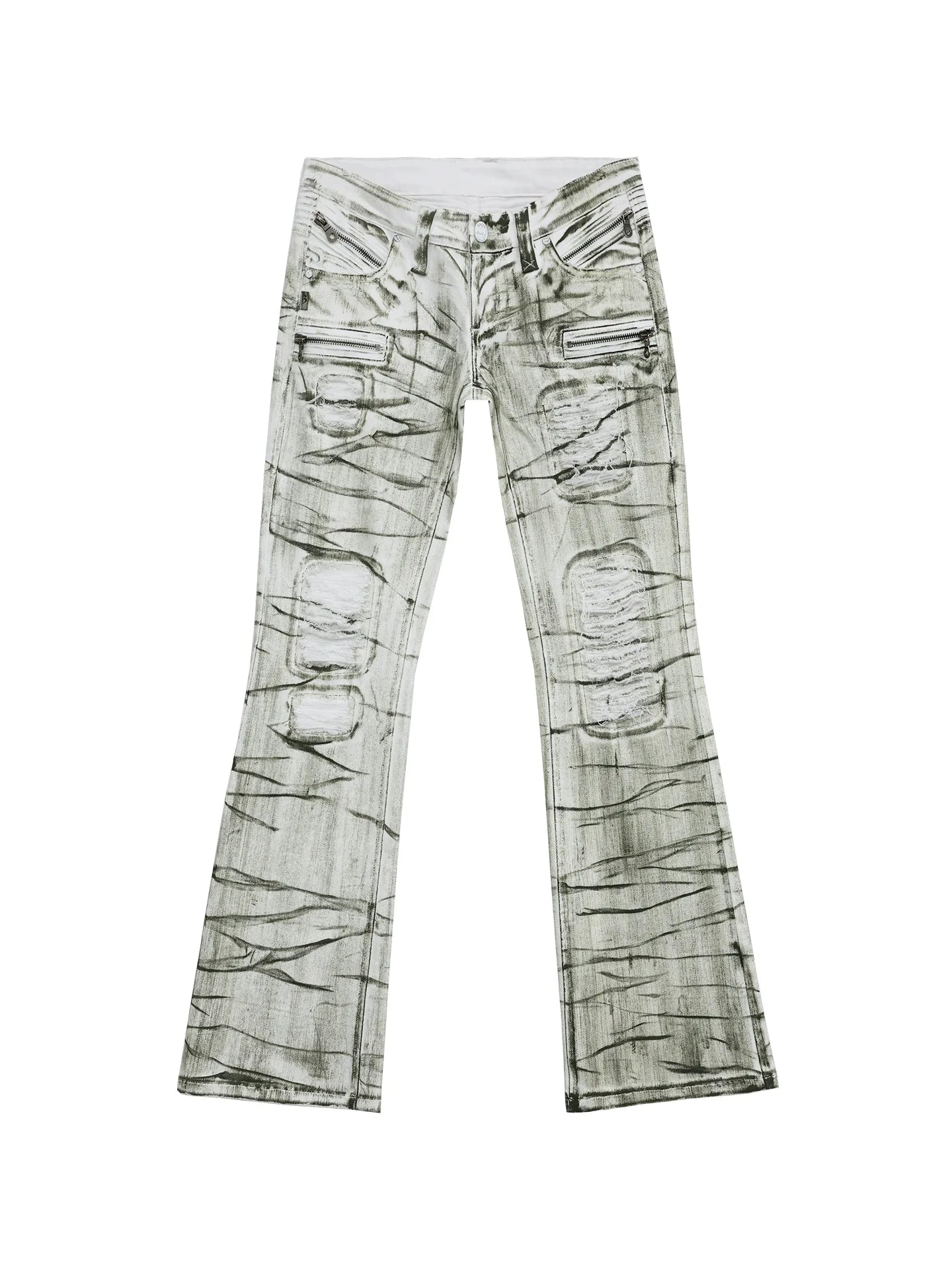 RIPPED LOW-WAIST SKINNY