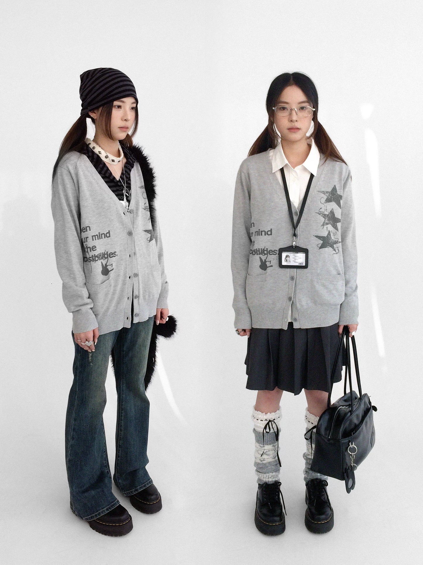 STAR PRINT CARDIGAN JACKET