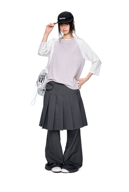 PLEATED FLARE PANTS SET