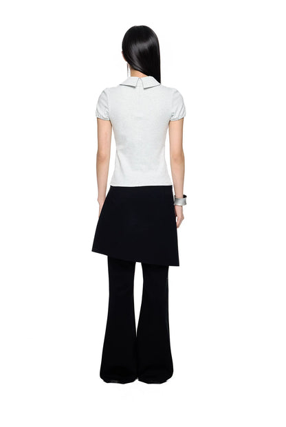 V-NECK PUFF-SLEEVE TOP