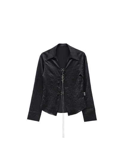 CHAIN SATIN SHIRT