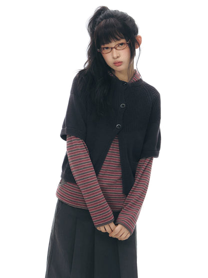 STRIPED HENLEY HOOD TOP