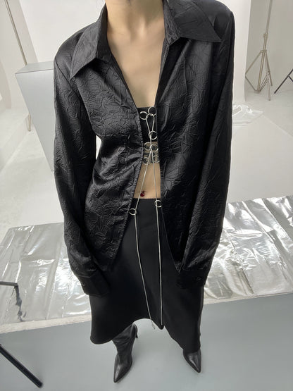 CHAIN SATIN SHIRT