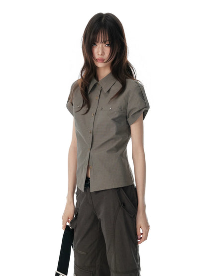 RETRO PLAID RIVET SHIRT