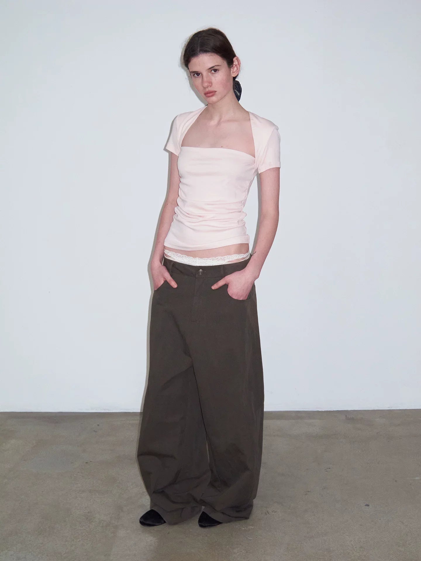 FAUX TWO-PIECE CROP TOP