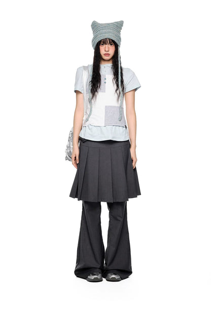 PLEATED FLARE PANTS SET
