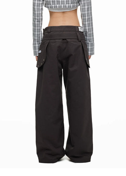 CASUAL WIDE-LEG PANTS WITH BELT