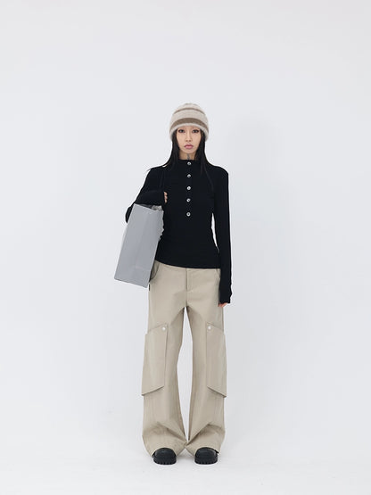 CENTER LINE KNIT TOP