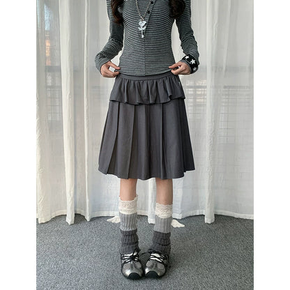 PLEATED A-LINE SKIRT SET