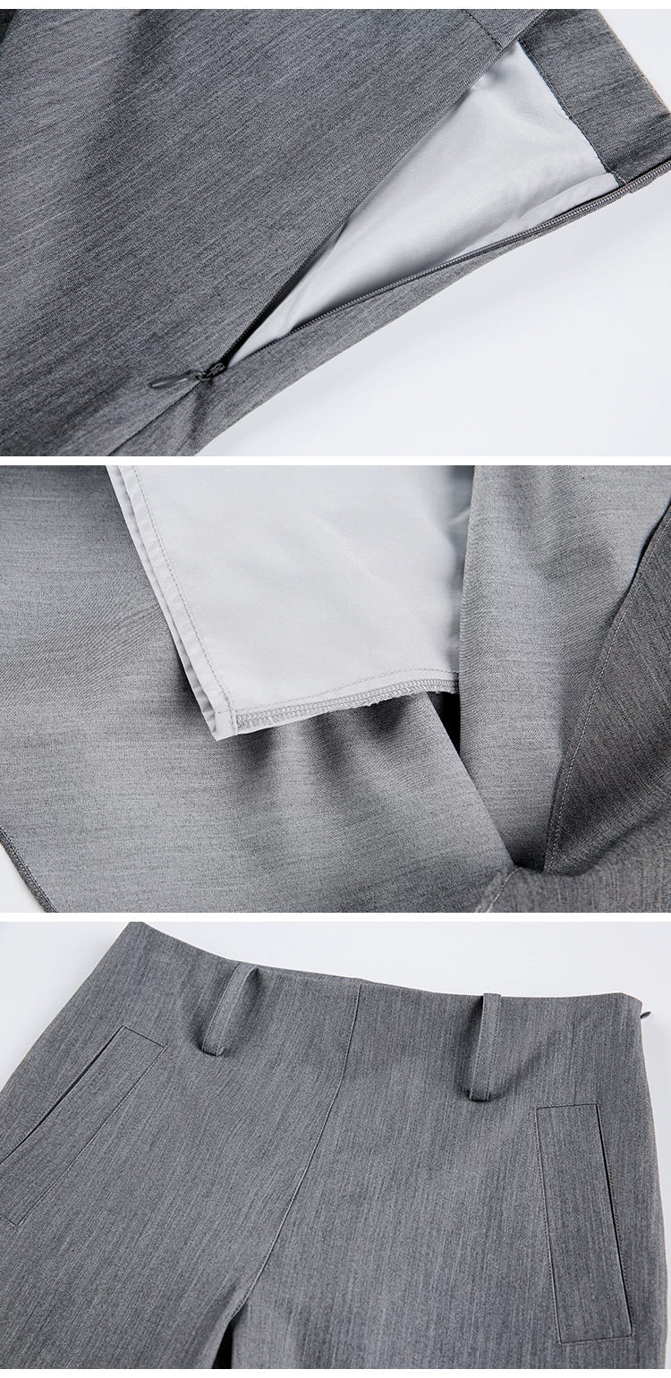 LAYERED RUFFLE SKIRT & FLARE TROUSERS