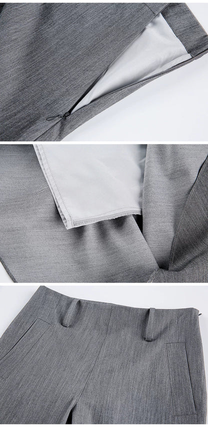 LAYERED RUFFLE SKIRT & FLARE TROUSERS