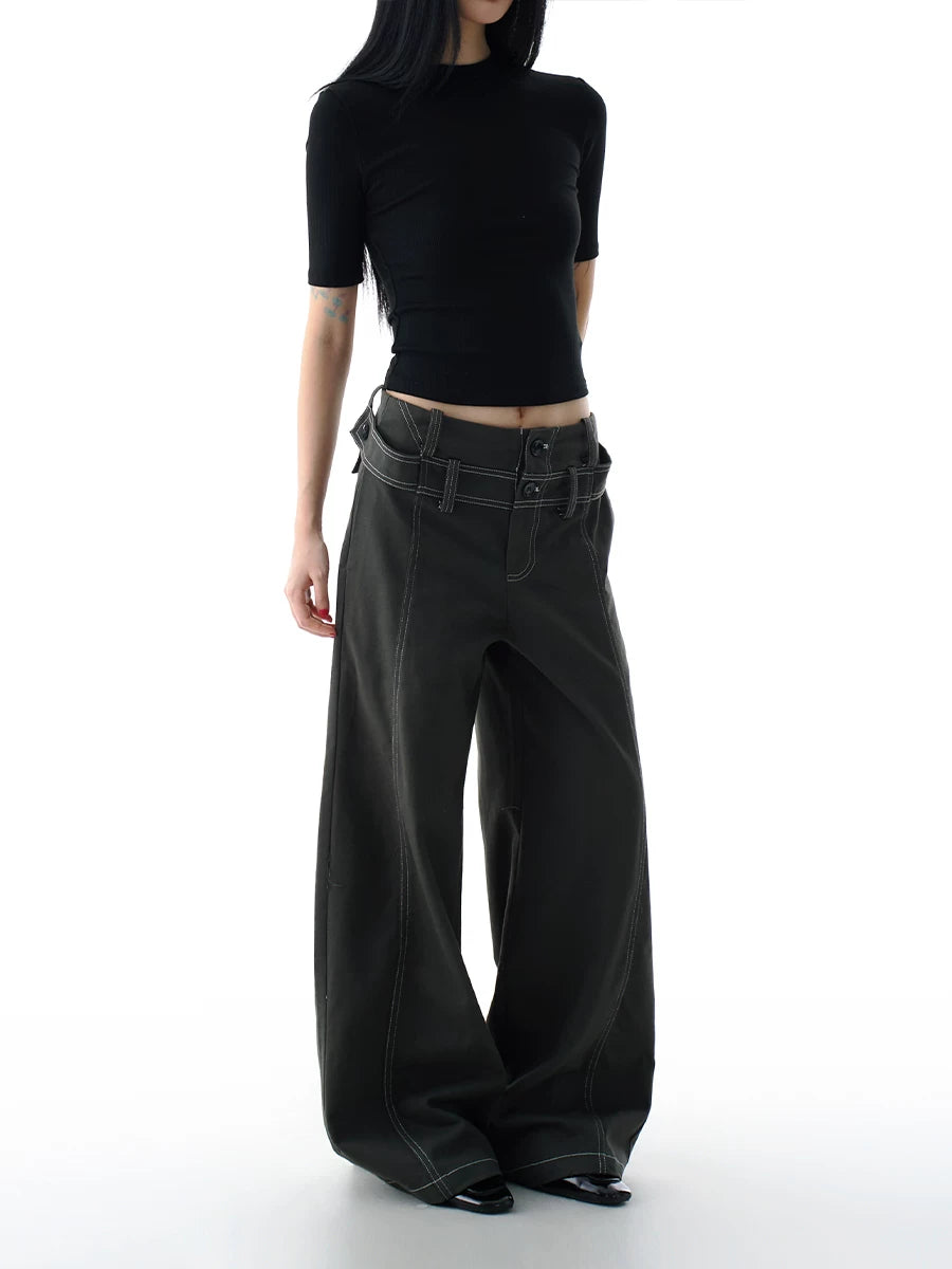 WIDE LEG LAYERD DENIM
