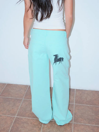 FUNKY BLACK HORSE CASUAL PANTS