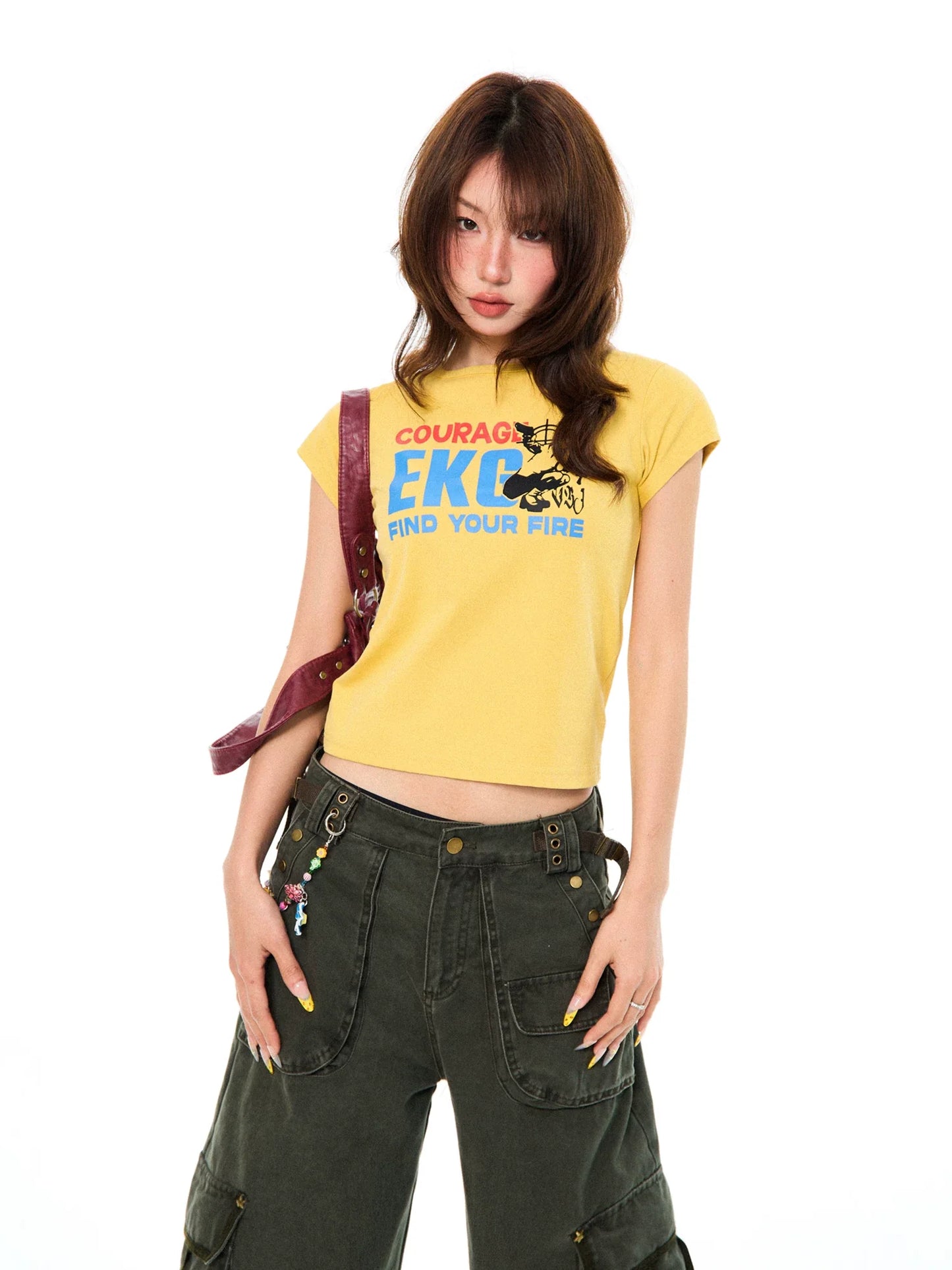 RETRO LETTER PRINT T-SHIRT
