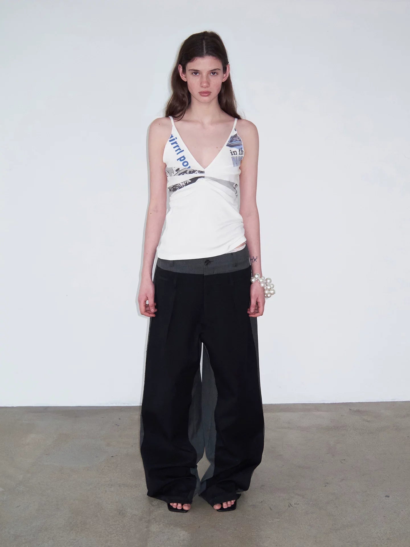 DECONSTRUCTED STRIPED CASUAL PANTS