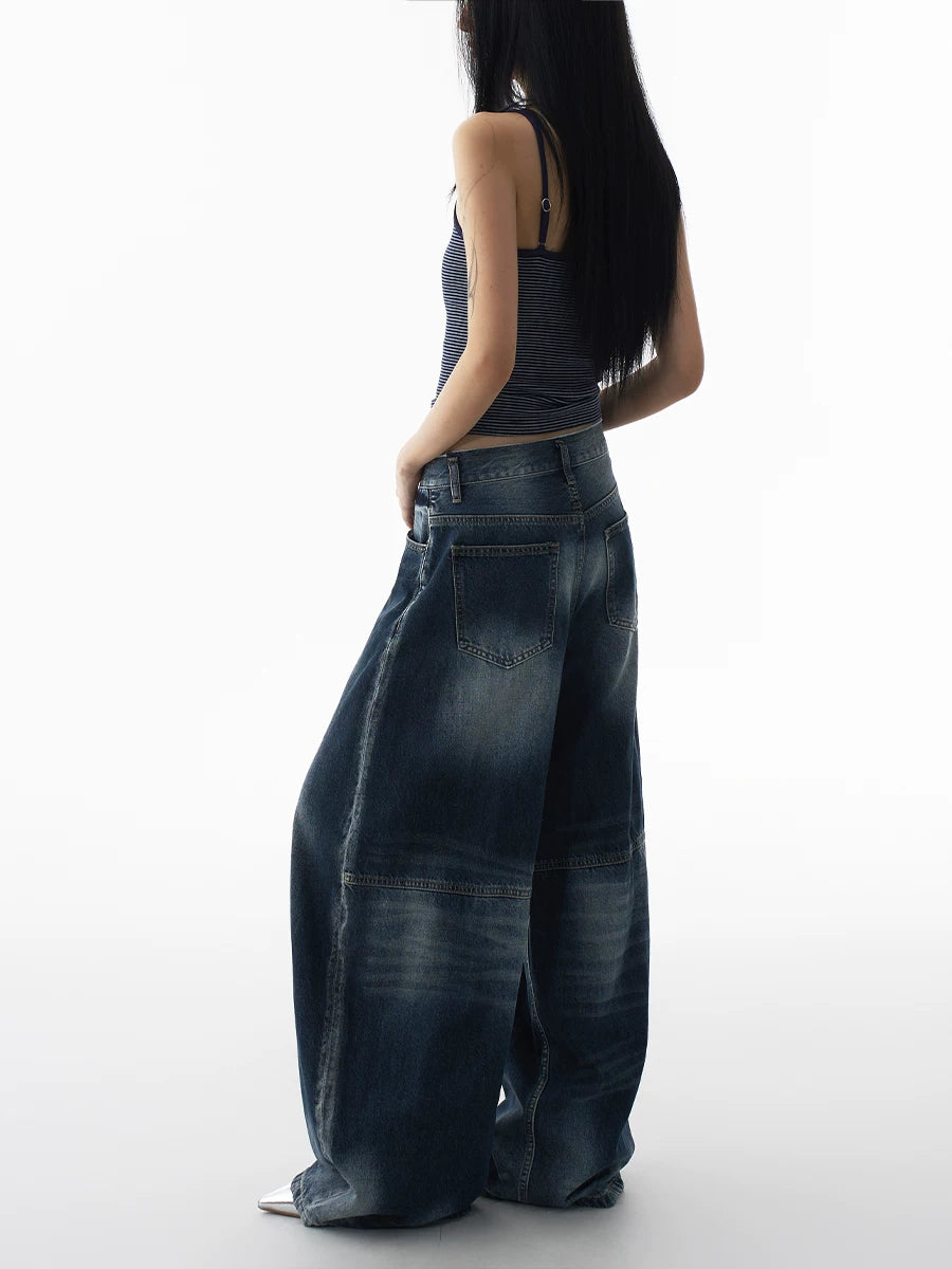 WASHED WIDE-LEG JEANS