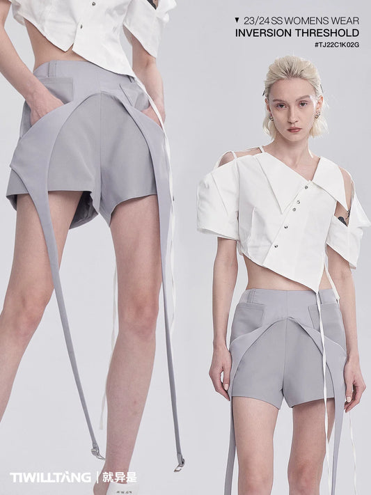 SILVER CANDLELIGHT SATIN HOT PANTS