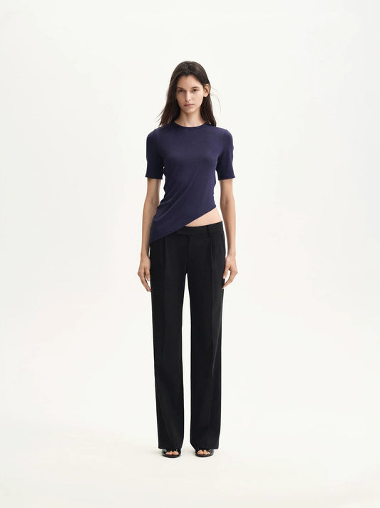 FLORAL ASYMMETRICAL HEM T-SHIRT