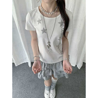 POLKA DOT STAR PRINTED T-SHIRT