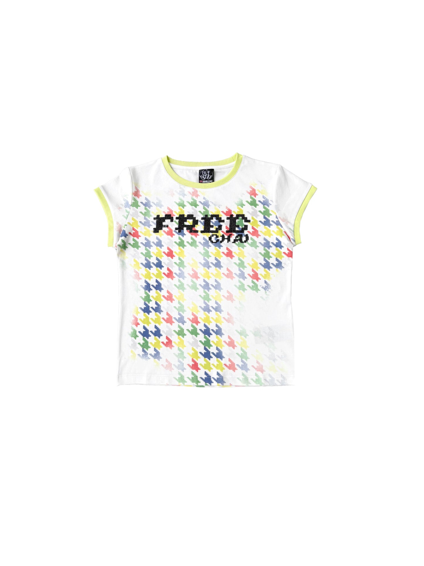 COLORFUL BIRDCAGE EMBROIDERED T-SHIRT